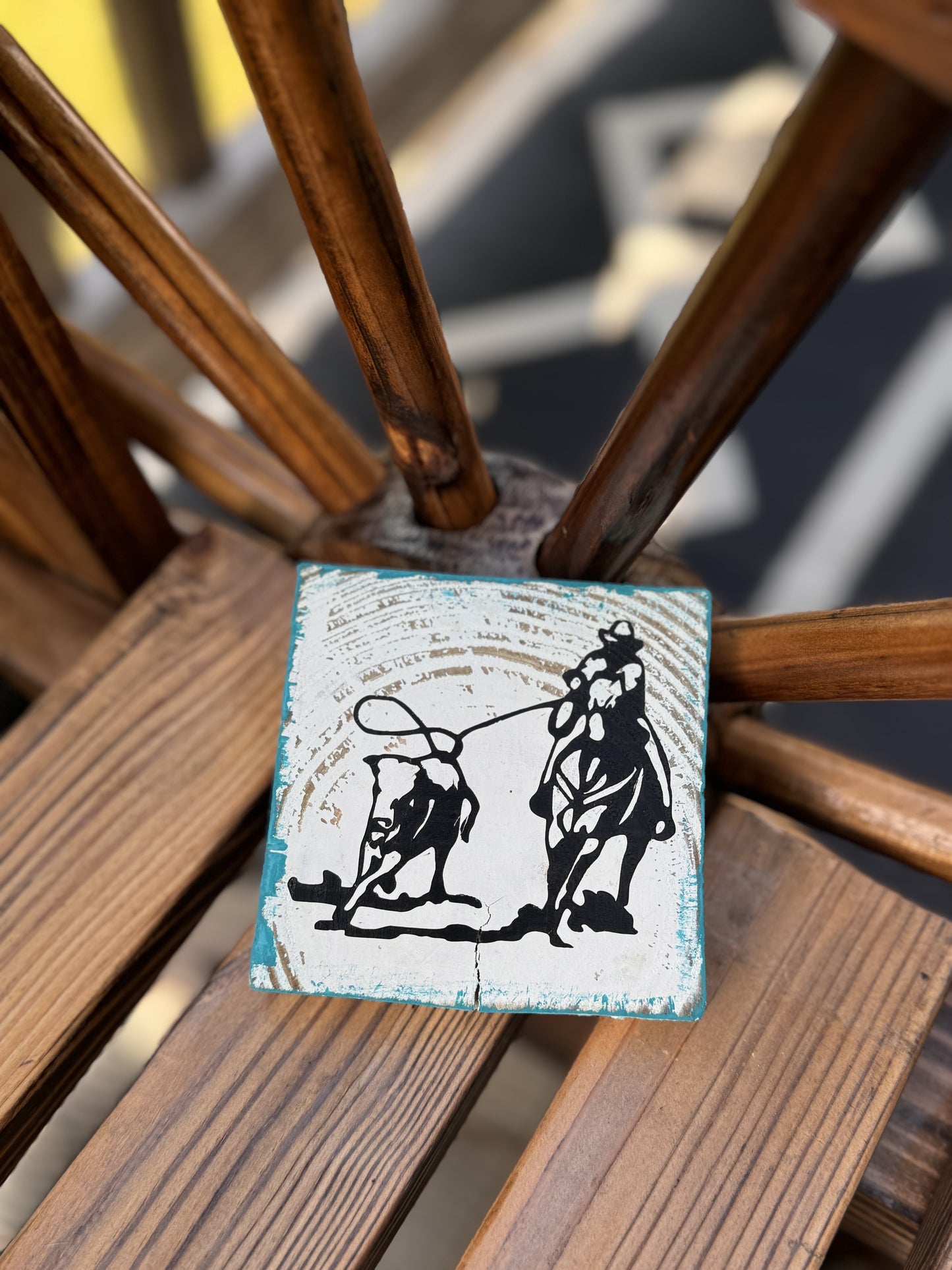 Western coasters - rodeo themed - set of 4